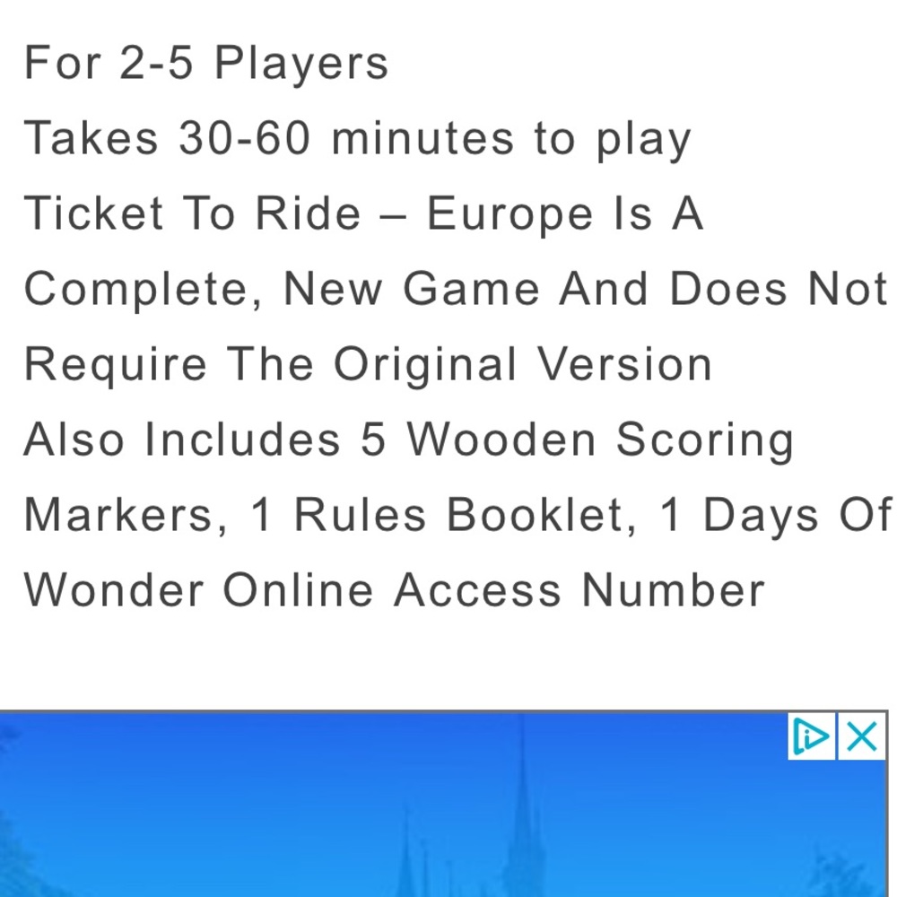 Alan R Moon ‘Ticket To Ride Europe’ Board Game - Picture 5 of 5